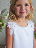 White Lace & Tulle Communion Dress for Girls – Lila Grace