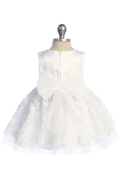 Elara Pearl Lace Christening Dress 6–24M
