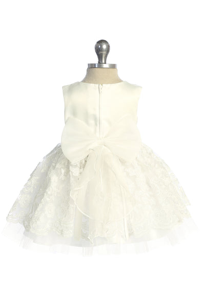 Elara Pearl Lace Christening Dress 6–24M
