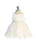Baby Lace Party Dress with Bow – White or Ivory