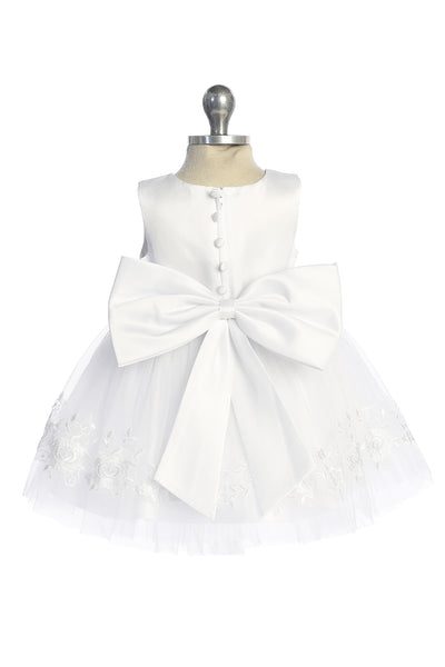 Baby Lace Party Dress – Everly Pearl White 6-24M