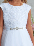 Rosalie Bloom Lace Communion Dress – White