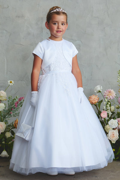 Celestine Halter Sash Communion Dress | Diamond Collection