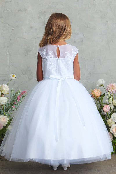 Florencia Illusion Lace Communion Dress | Diamond Collection