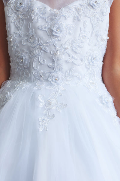 Florencia Illusion Lace Communion Dress | Diamond Collection