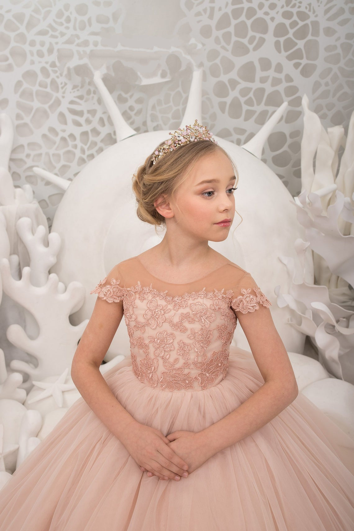 Wedding Birthday Party Flower Girl Dress Tulle Special Occasion Girl Dress