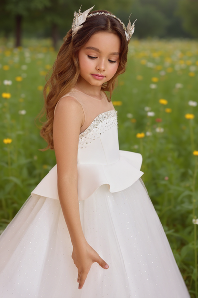 Luxury Flower Girl Dress for Wedding | Pentelei Couture Gown | Designer Kids Ball Gown