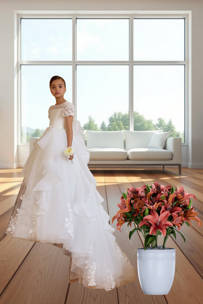 Ivory Communion Dress | Pentelei Couture Alina Gown