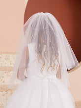 Girls Communion Pearl Veil White