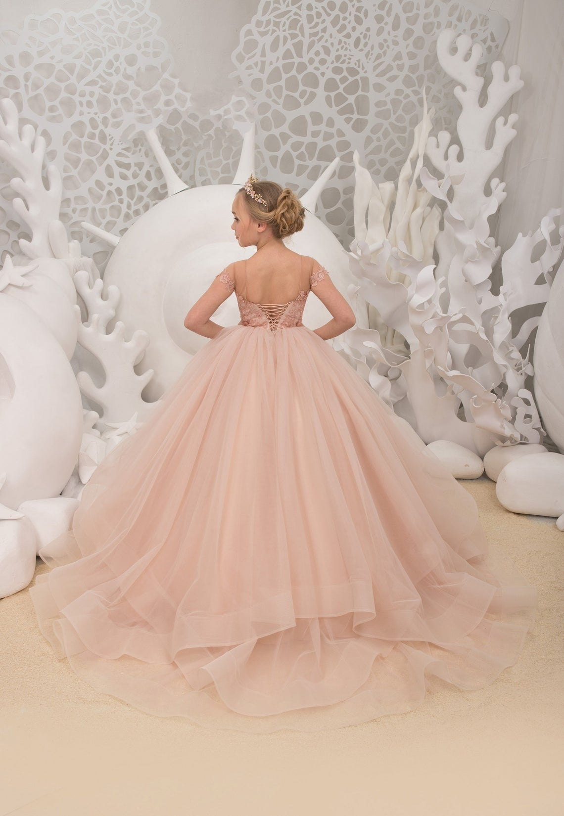 Wedding Birthday Party Flower Girl Dress Tulle Special Occasion Girl Dress