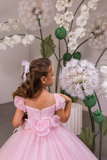 Baby Pink Glitter Ball Gown | Fashion Couture Girls Dress