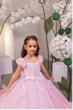 Baby Pink Glitter Ball Gown | Fashion Couture Girls Dress