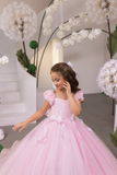 Baby Pink Glitter Ball Gown | Fashion Couture Girls Dress