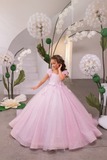 Baby Pink Glitter Ball Gown | Fashion Couture Girls Dress