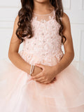Beautiful Organza Horse Tail Ruffled Pageant Dress For Girls