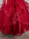 Beautiful Organza Horse Tail Ruffled Pageant Dress For Girls