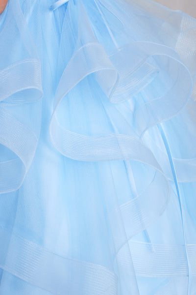 Beautiful Organza Horse Tail Ruffled Pageant Dress For Girls