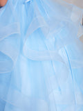 Beautiful Organza Horse Tail Ruffled Pageant Dress For Girls