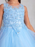 Beautiful Organza Horse Tail Ruffled Pageant Dress For Girls