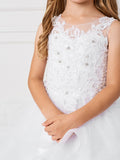 Beautiful Organza Horse Tail Ruffled Pageant Dress For Girls