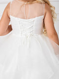 Beautiful Organza Horse Tail Ruffled Pageant Dress For Girls