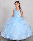 Beautiful Organza Horse Tail Ruffled Pageant Dress For Girls