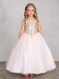 Girls Gorgeous Off The Shoulder Pageant Dress With Lace Applique