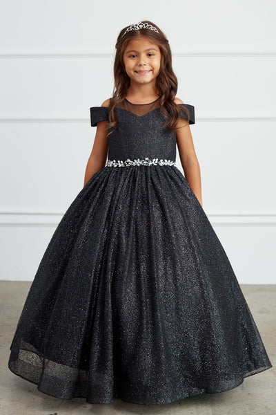 Glitter Tulle Girls Pageant Ball Gown | Special Occasion Dress