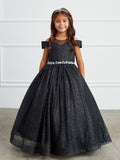 Glitter Tulle Girls Pageant Ball Gown | Special Occasion Dress