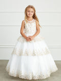 Girls Pageant Flower Girl Special Occasion Ruffle Dress With Lace