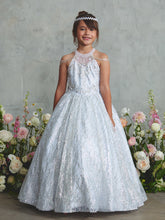 White Girls Glitter Tulle Pageant Dress | Special Occasion