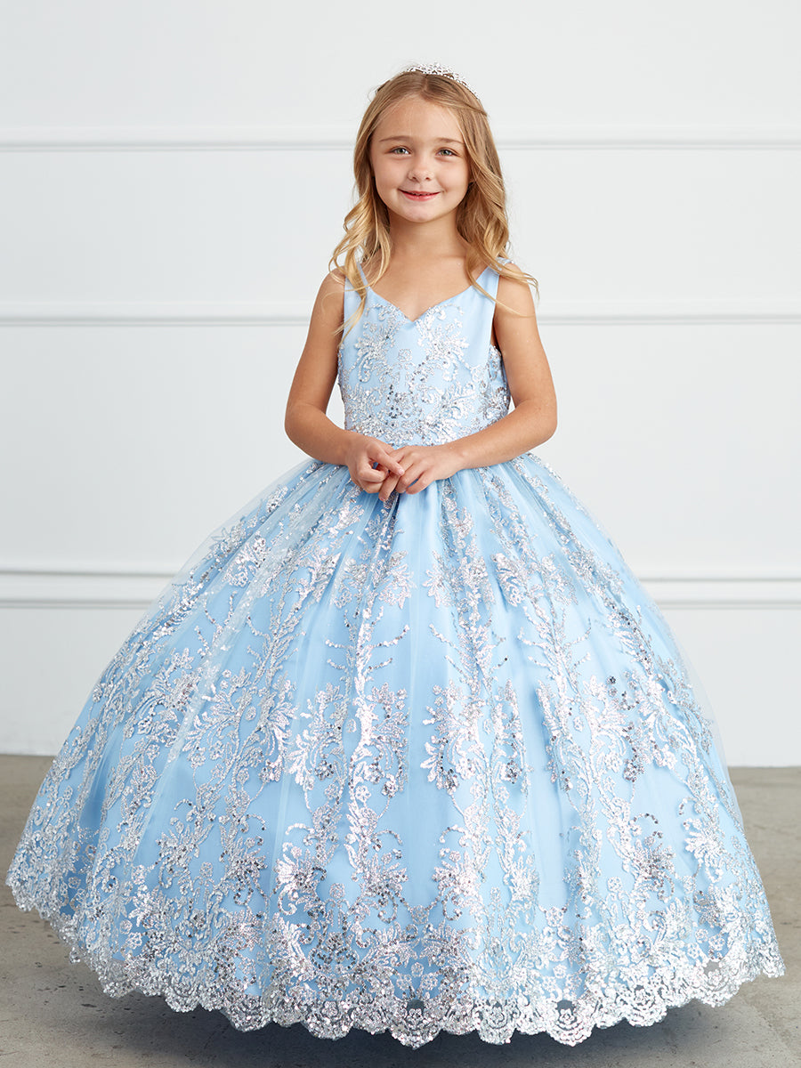 Girls All Over Embroidered Glitter Tulle Pageant Pageant Party Dress