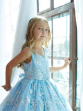 Girls All Over Embroidered Glitter Tulle Pageant Pageant Party Dress