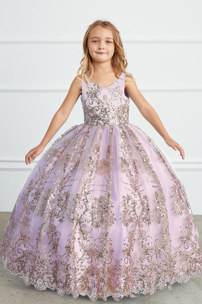 Girls All Over Embroidered Glitter Tulle Pageant Pageant Party Dress