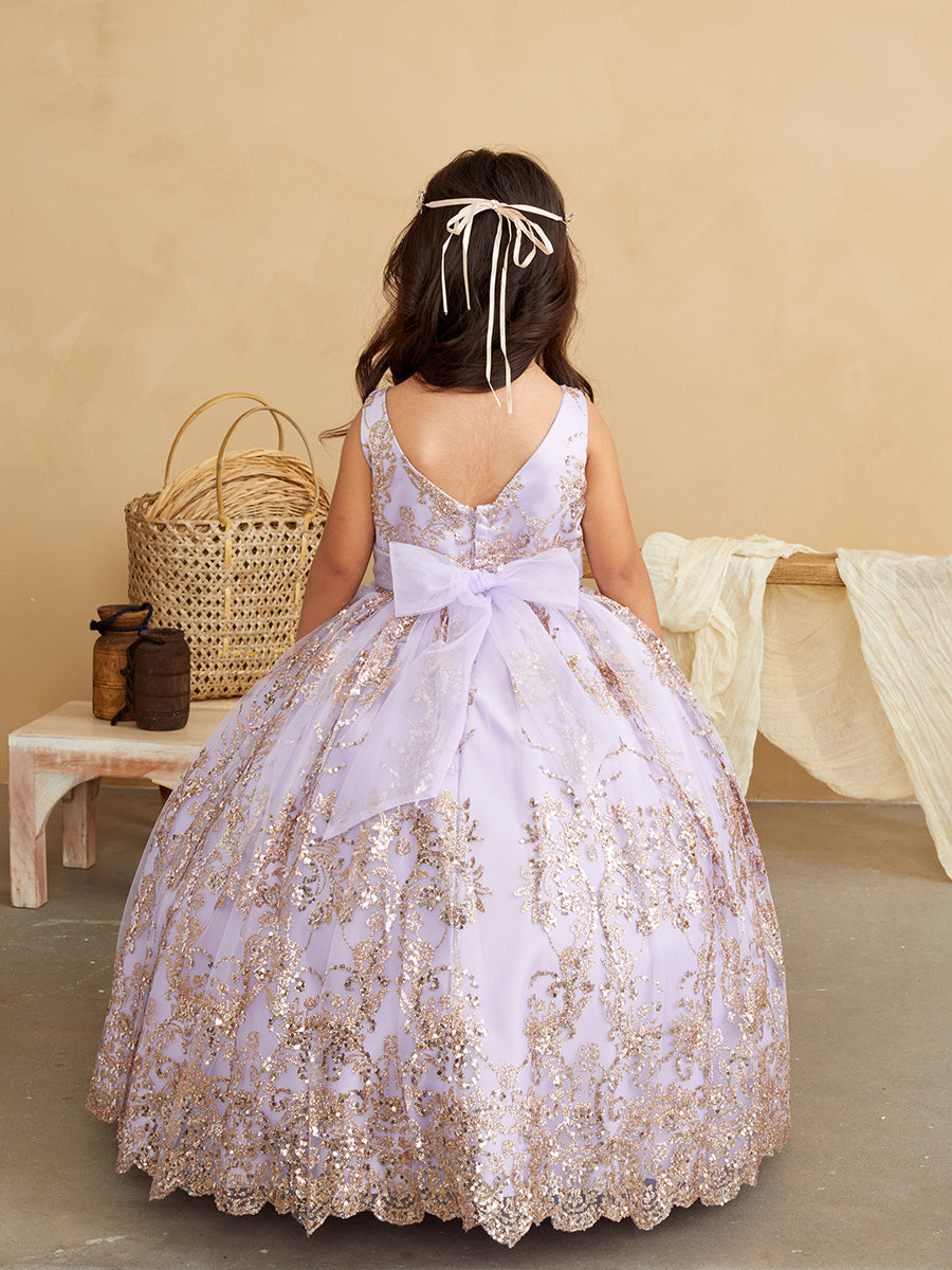 Girls All Over Embroidered Glitter Tulle Pageant Pageant Party Dress