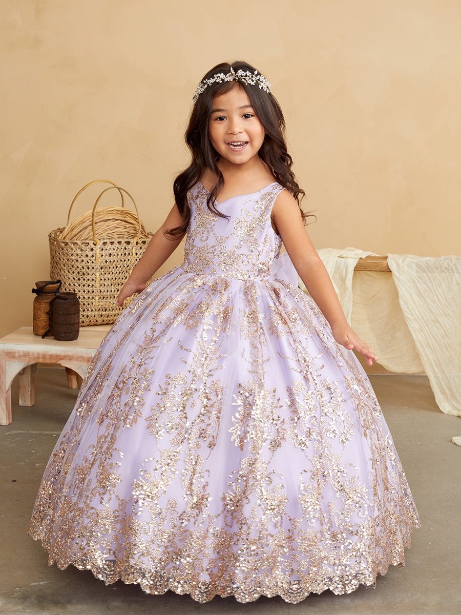 Girls All Over Embroidered Glitter Tulle Pageant Pageant Party Dress