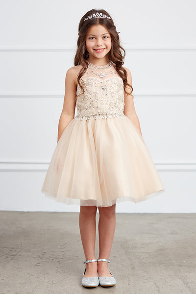 Anaya Girls Short Pageant Dress | Blush Kids