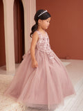 The Celine Glitter Tulle Girls Dress