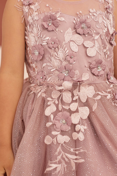 The Celine Glitter Tulle Girls Dress