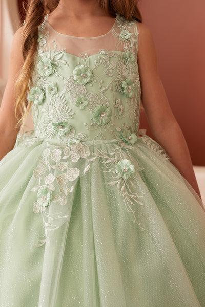 The Celine Glitter Tulle Girls Dress