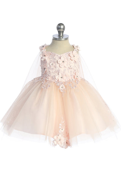 Rosalee Baby Girls 3D Floral Party Pageant Dress | Blush Kids