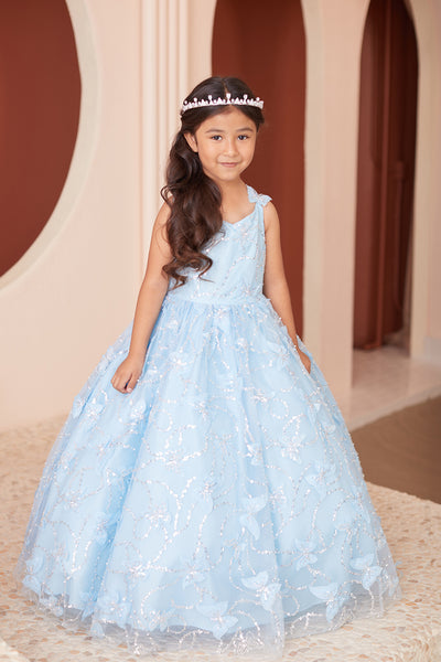 Diamond Collection - Amaya Girls Sequined Pageant Dress