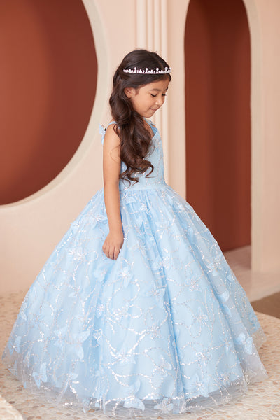 Diamond Collection - Amaya Girls Sequined Pageant Dress