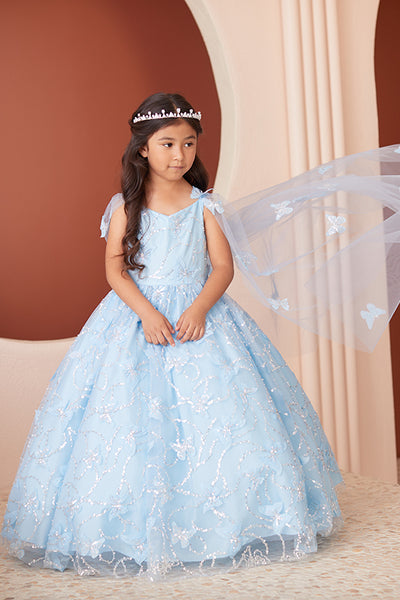 Diamond Collection - Amaya Girls Sequined Pageant Dress