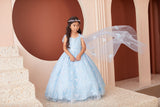 Diamond Collection - Amaya Girls Sequined Pageant Dress