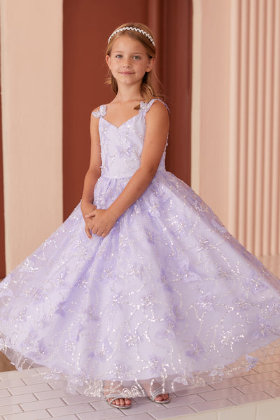 Diamond Collection - Amaya Girls Sequined Pageant Dress