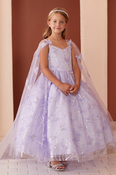 Diamond Collection - Amaya Girls Sequined Pageant Dress