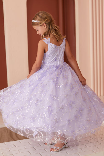 Diamond Collection - Amaya Girls Sequined Pageant Dress