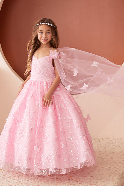 Diamond Collection - Amaya Girls Sequined Pageant Dress