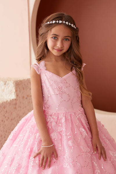 Diamond Collection - Amaya Girls Sequined Pageant Dress